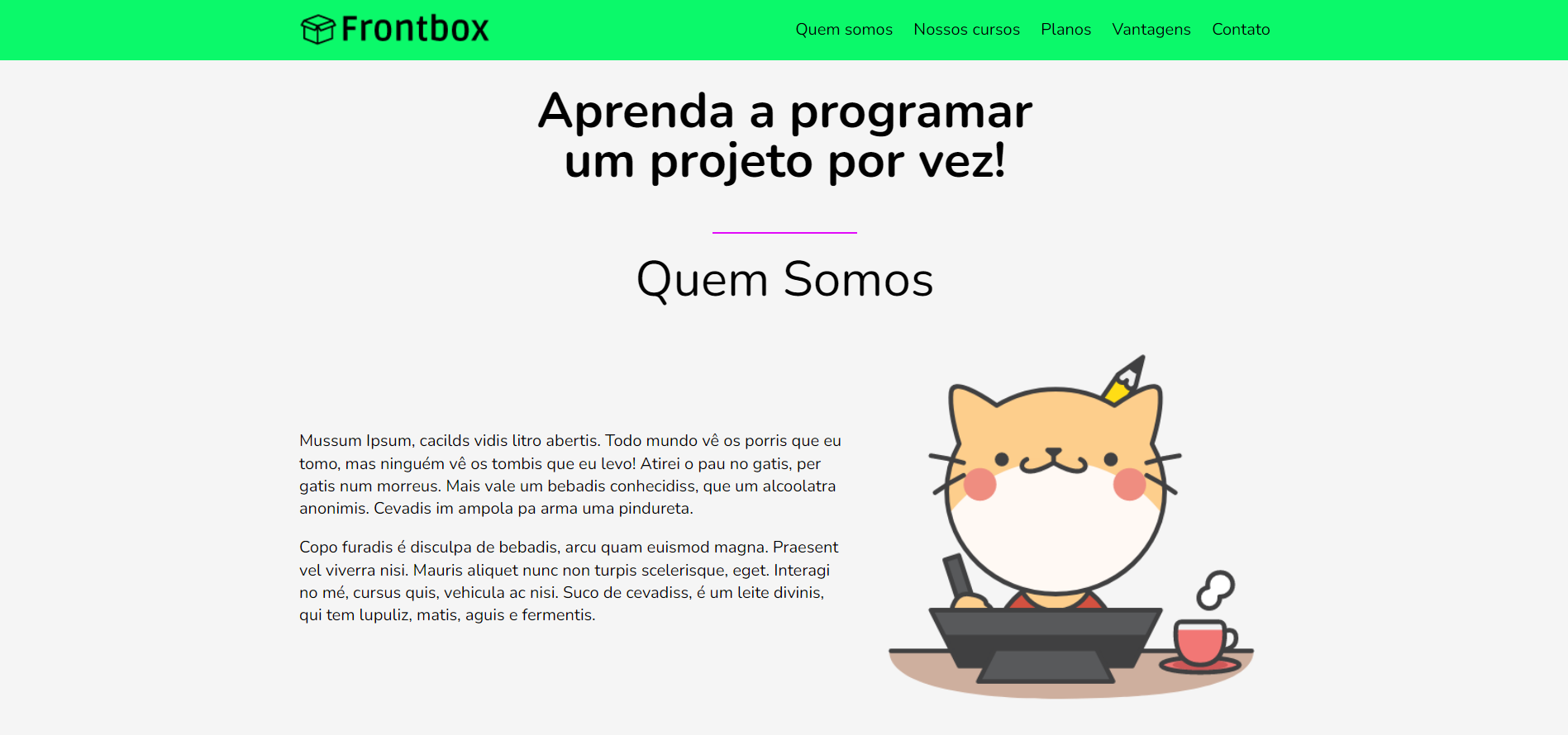 Projeto Front Box